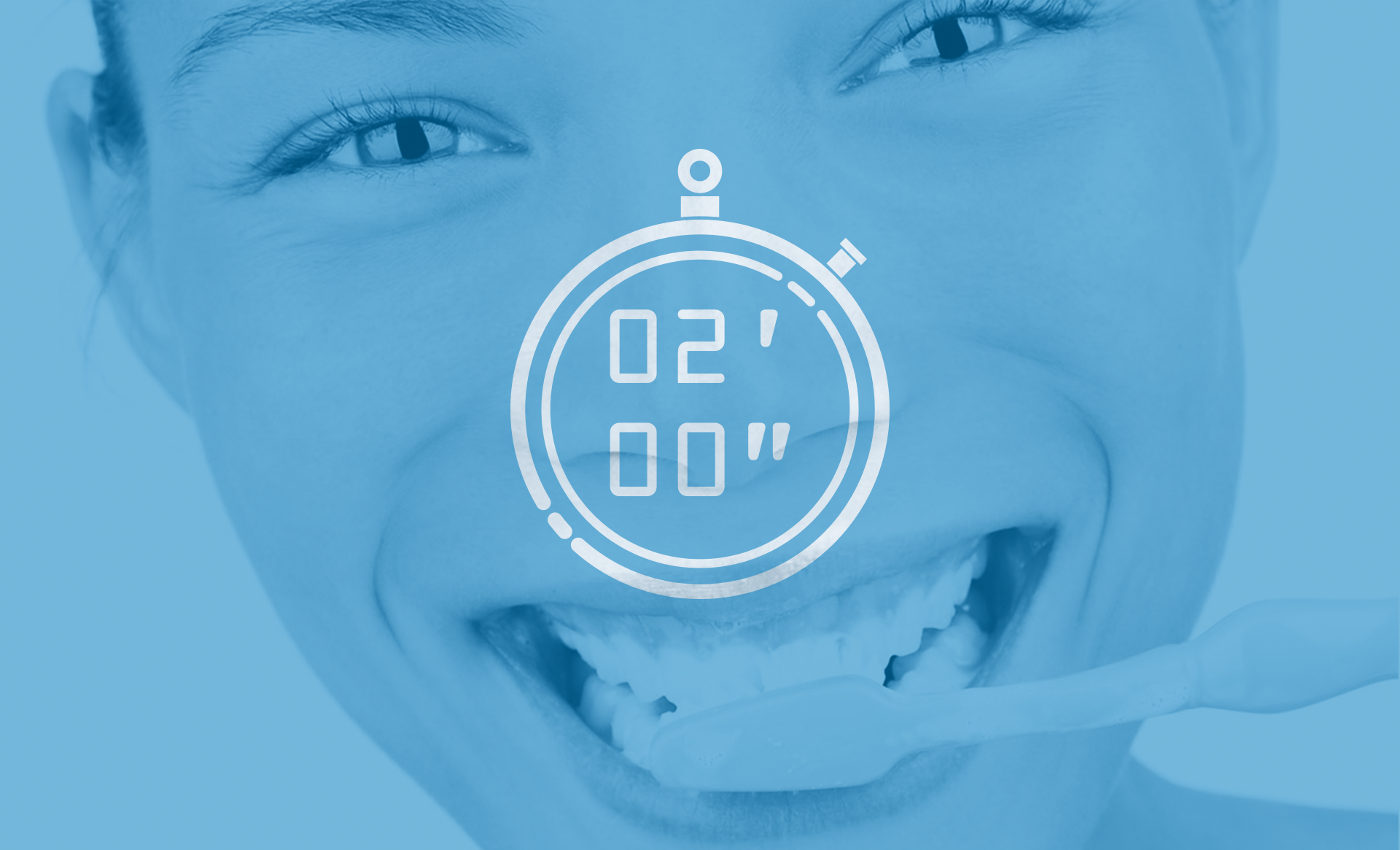 Imagen en la que se cuenta el tiempo de cepillado de la sección higiene dental